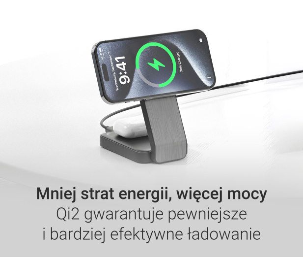 Silver Monkey Alu MagCharger Qi2 3in1 czarna - 1328385 - zdjęcie 8
